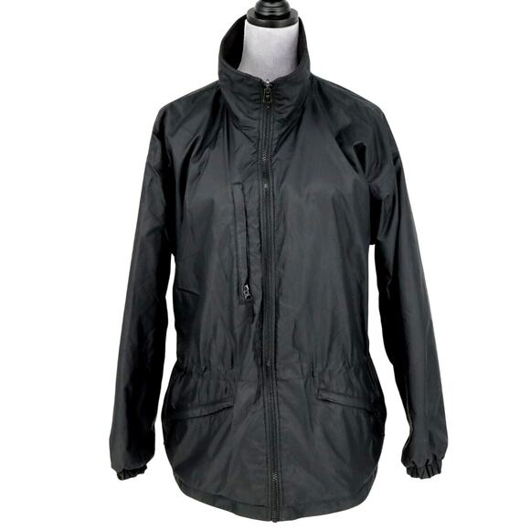 Columbia Jacket Womens Large Black Nylon Softshell Fleece Lined Full Zip Pockets - Picture 1 of 16